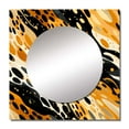 thumbnail image 2 of Designart "Contemporary Cheetahn Orange And Black II" 0 Orange Large Square Mirror - Square Bedroom Mirror Printed Wall Decor - Glam Square Printed Wall Mirror Art, 2 of 5