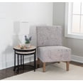 thumbnail image 5 of Linon Lily Slipper Accent Chair, Stone Gray Seashell and Sand Dollar Pattern, 5 of 12