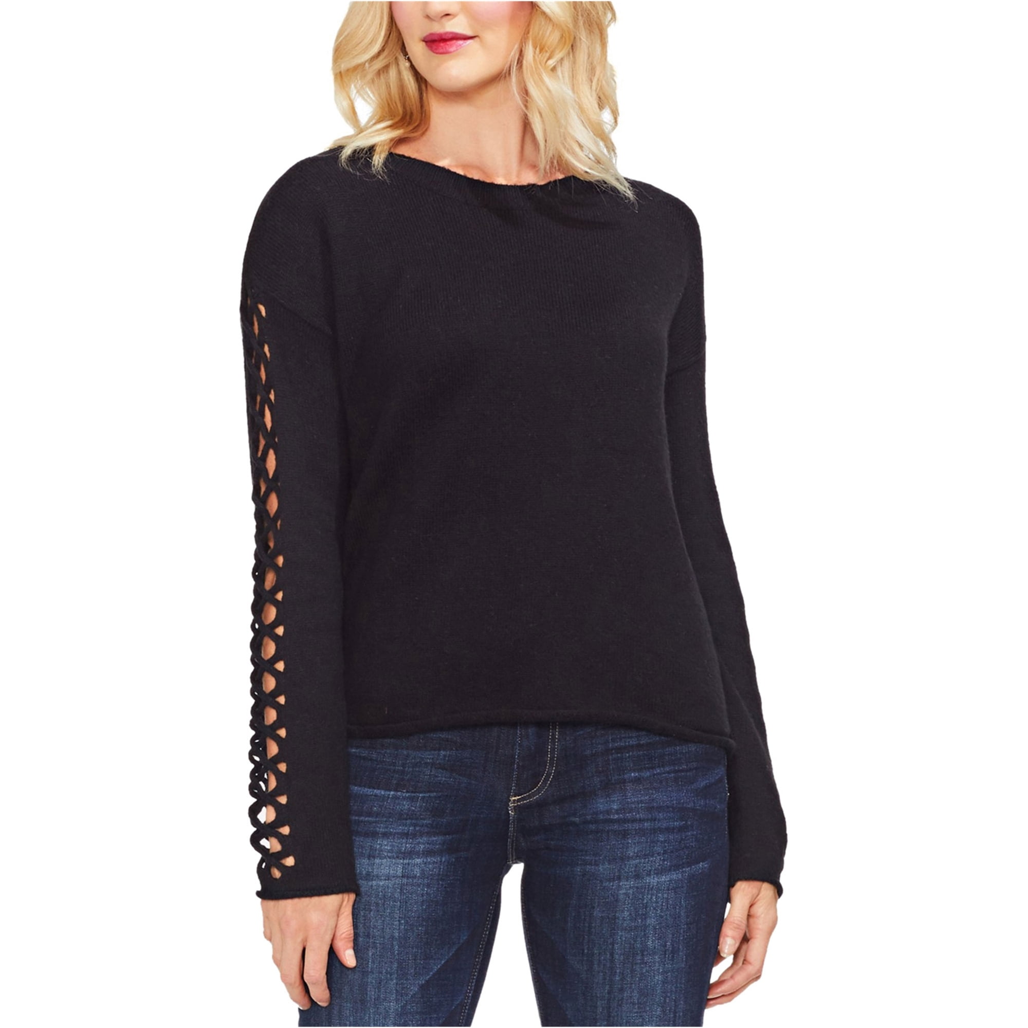 Vince Camuto Womens Lattice Sleeve 