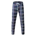 thumbnail image 5 of Yuncity Mens 2 Piece Tracksuit Outfits Slim Fit Sweatshirts Casual Plaid Zipper Pocket Coat Drawstring Pocket Pants Set Fall Long Sleeve Hoodies Sets Size M Dark Blue, 5 of 7