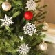 thumbnail image 5 of 40 Uds De Copos De Nieve Con Purpurina ANGGREK Adornos Colgantes 10cm Decoraciones Navideñas Para El Hogar, 5 of 8