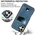 thumbnail image 5 of Compatible with Magsafe 2 in 1 Detachable for iPhone 16 Wallet Case with Card Holder Women Men, Magnetic PU Leather RFID Blocking Flip Kickstand Credit Slots,for iPhone 16, Blue, 5 of 11