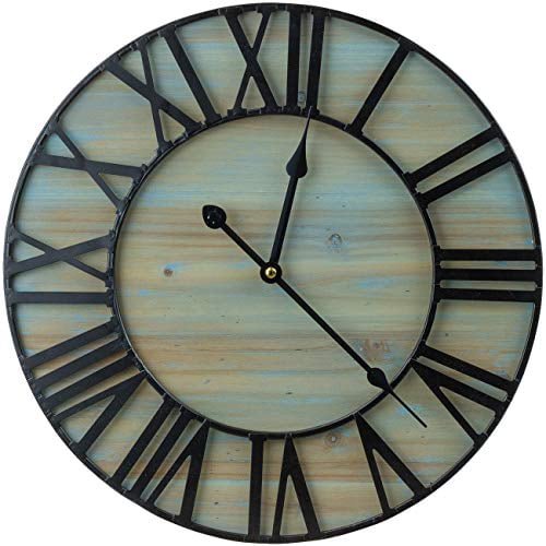 Sorbus Reloj de Pared Clásico Analógico de Tictac Suave, Alimentado por Batería, con Números Romanos