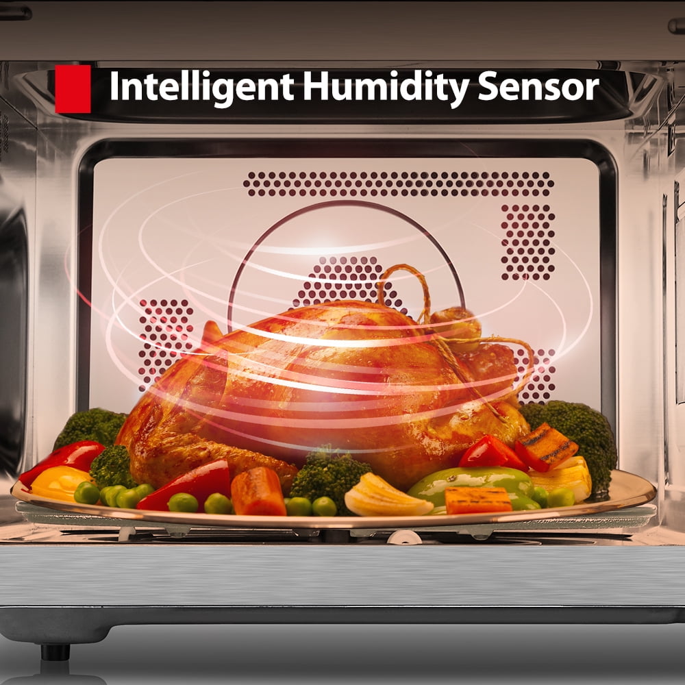Toshiba 1.5 cu. ft., 1000 Watts Multi-Functional Microwave Oven, Smart Sensor, ML-EC42P(BS), Black Stainless Steel