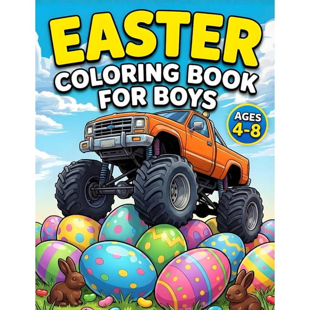 Libro para colorear de Pascua para niños de 4 a 8 años