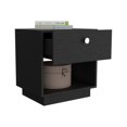 thumbnail image 4 of Tuhome Paris Nightstand with Single Drawer and Open Shelf, Modern Bedside Table, 4 of 5