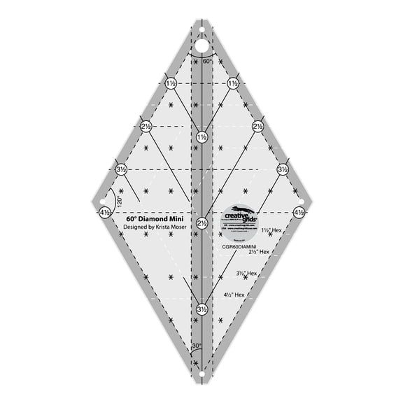 Creative Grids Quilt Ruler 60 Degree Mini Diamond