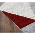 thumbnail image 4 of Lbaiet CH866R23 Yaritza Geometric 2 x 3 ft. Scatter Rectangle Area Rug, Red, White & Gray, 4 of 4