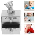 thumbnail image 4 of Baby First Tooth Fetal Hair Keepsake Box Metal Drawer Type Deciduous Teeth Hair Organizer, 4 of 8