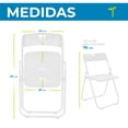 thumbnail image 4 of Silla Plegable Acero Tubular Calibre 18 VIVIANA Plástico Resistente C/ Patas Antiderrapante Multifuncional Onof, 4 of 6