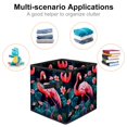 thumbnail image 2 of Flamingo Foldable Organizer Bins with Handle, 10.8"x10.5"x10.6", Large Capacity Storage Bin Toy Box, 2 of 6