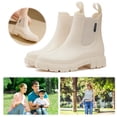 thumbnail image 1 of Botines Punta Ancha Botas Lluvia Cortas Suela Gruesa Transpirable para Mujeres, 1 of 9