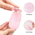 thumbnail image 4 of QJUHUNG 10 Boxs (200 Pieces) Disposable Paper Soap Sheets Portable Mini Washing Hand Slide Foaming Paper Soap Bathing Soap Flakes for Outdoor Travel (Color Random) by Casewin, 4 of 7