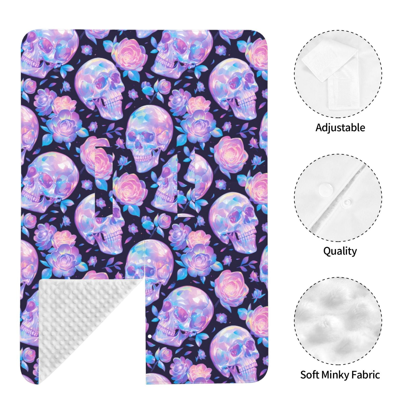Naloa crystal Skull flower Baby Car Seat Cover, Breathable Baby Carrier Cover, Multiuse Baby Carrier Cover & Nursing Breastfeeding Cover
