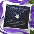thumbnail image 4 of Love Knot, Mother & Son, To Mom Gifts From Son, Gifts For Mom From Son, Mom Necklace, From Son Sentimental Gift For Mom Mother'S Day Gifts, Necklaces with Meaningful Messages Card Inside, 4 of 6