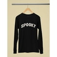 thumbnail image 3 of Creepy Dripping Font Halloween Graphic - Women's Long Sleeve, 3 of 4