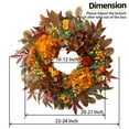 thumbnail image 3 of Fall Wreaths for Front Door, Ongmies Autumn Door Wreath, 24-Inch Autumn Wreath with Sunflowers, Pomegranates, Pinecones & Fall Leaves – Rustic Thanksgiving Home Decor for Door or Table, 3 of 6