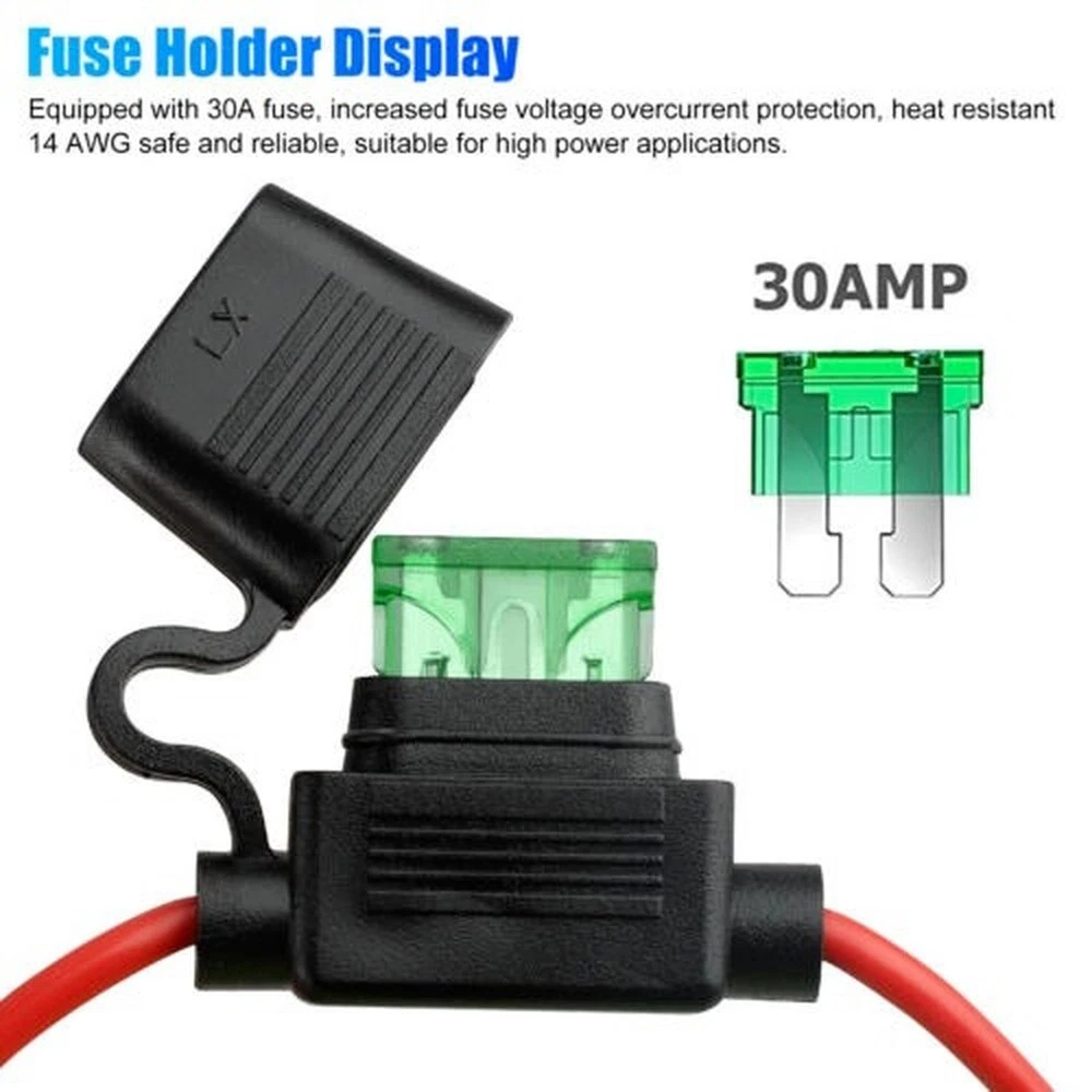 50PK For Power Wheel Adapter Dock with Wire & Fuse for Dewalt for Milwaukee 18V
