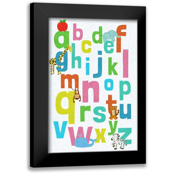 SD Graphics Studio 11x14 Black Modern Framed Museum Art Print Titled - Alphabet