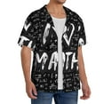 thumbnail image 4 of KLL I love Math Print Men's Shirt Short Sleeve Button Down Summer Cuba Beach Shirts- Medium, 4 of 7