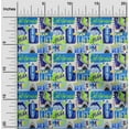 thumbnail image 2 of oneOone Polyester Spandex Medium Blue Fabric California Ocean Ride Craft Projects Decor Fabric Printed By The Yard 56 Inch Wide, 2 of 4
