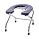 thumbnail image 2 of Taburete de asiento de inodoro en cuclillas para ancianos, silla cómoda, tablero de asiento esmerilado lavable, asiento de silla de inodoro plegable Negro 33cm Alto, 2 of 8