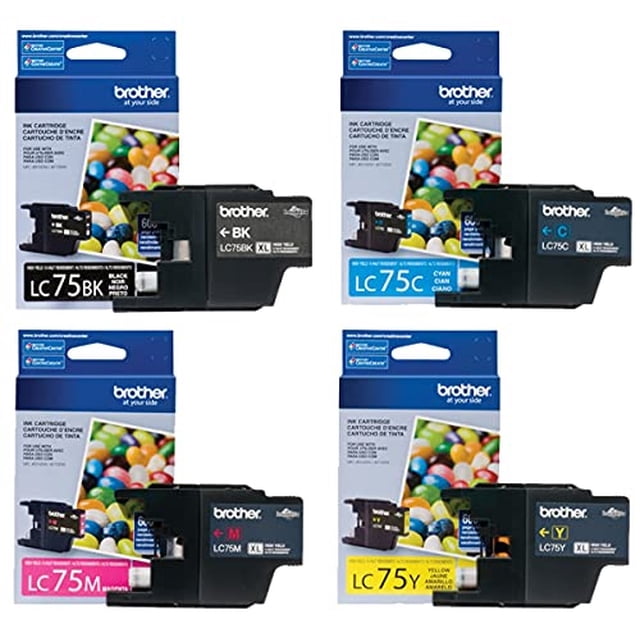 Juego de Cartuchos de Tinta Brother LC75 High Yield para Impresoras MFC