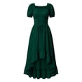 thumbnail image 2 of Ynynloco Renaissance Costumes Women Dress Medieval Costume Peasant Fairy Witch Under Dress for Halloween Pirate Theme Parties Hobbit Events, 2 of 7