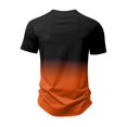 thumbnail image 5 of WTOBBY Men's Stylish V Neck Short Sleeve T-Shirt with Gradient Print Soft, Lightweight, and Breathable, Perfect for Casual Outings, Summer Wear, and Everyday Style,Black L, 5 of 6