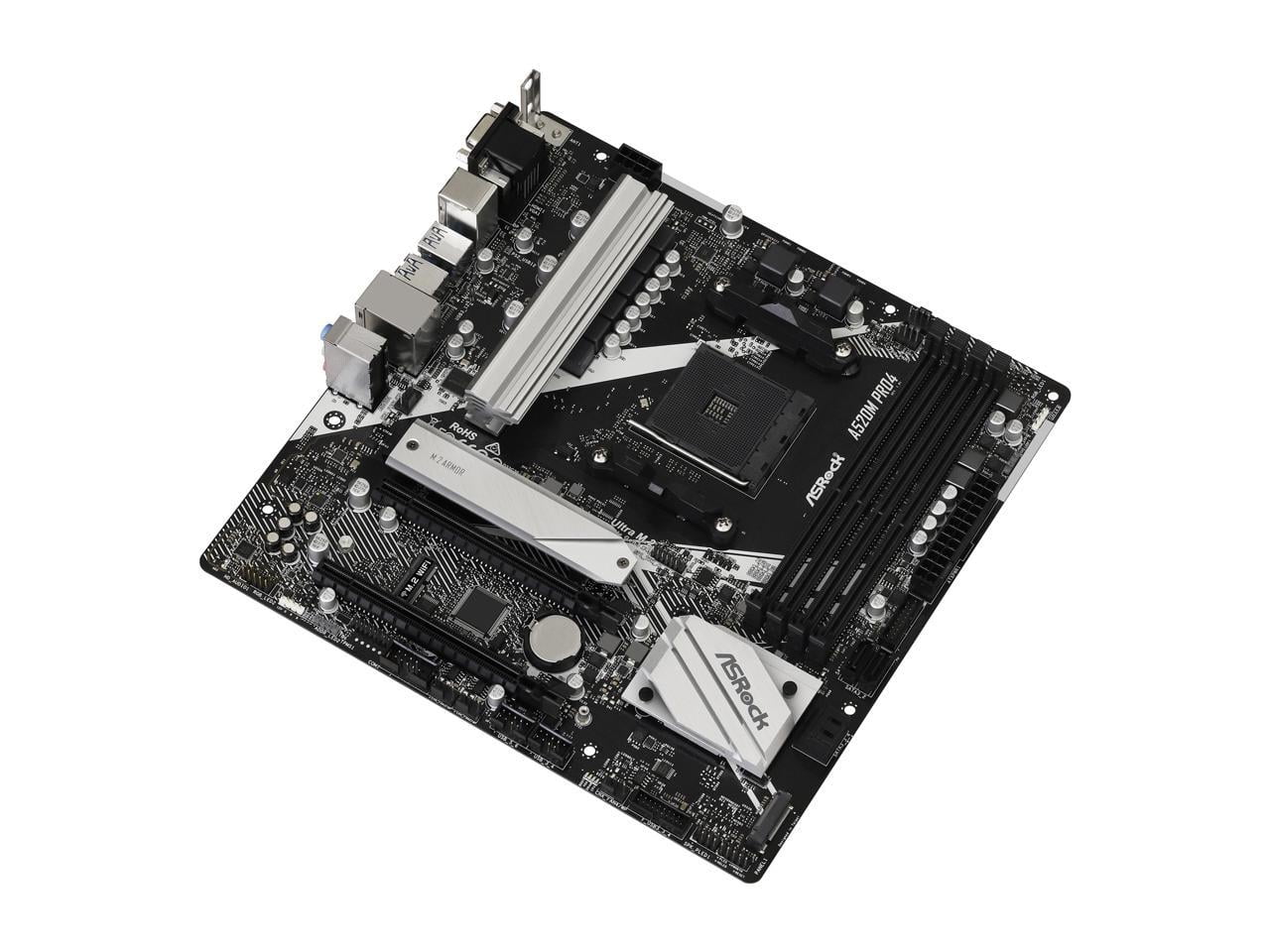 ASRock A520M PRO4 AM4 AMD A520 SATA 6Gb/s Micro ATX AMD