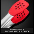 thumbnail image 7 of Professional Kitchen Tongs with Silicone Tips - 12-Inch Stainless Steel Food Tongs Heat Resistant to 480°F, Non-Slip Grip for Grilling, Baking, and Serving with(Red),Ccwuwei, 7 of 7