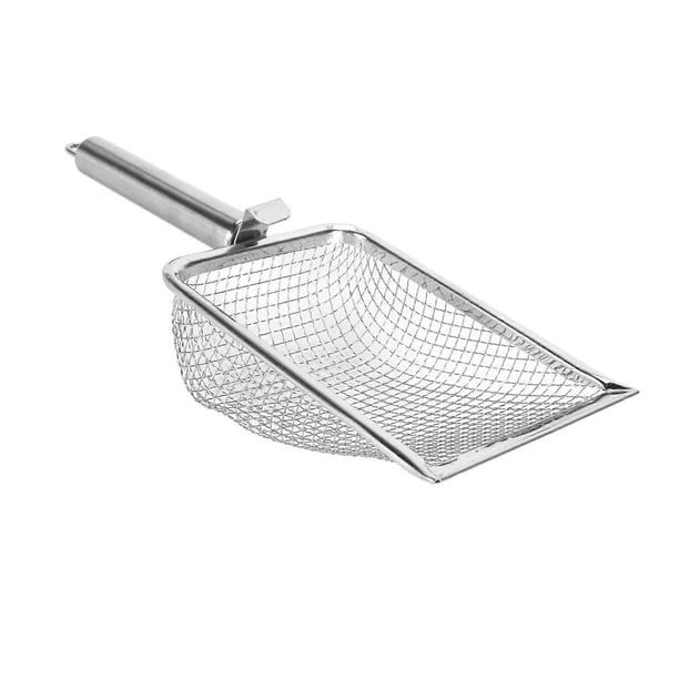Cat Litter Scoop Rustproof Stainless Steel Cat Litter Shovel Hanging Easy to Clean Litter Box Scoop with Hook for Kitten Reptile