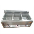 thumbnail image 4 of 3 Pans Food Warmer Steam Buffet Counter-top Gas Fryer Steam Table Commercial 6L for Homes, Restaurants, 4 of 16