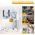 thumbnail image 5 of Lumiparty Dual Tank Slushie Machine, 4L x 2 Frozen Drink Maker, Commercial Slushy Machine with Self-Cleaning Function for Margaritas, Bars & Restaurants, White, 5 of 6