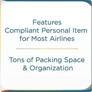 Protege 18 Weekender Travel Backpack with Laptop Pocket and Trolley Sleeve, Black