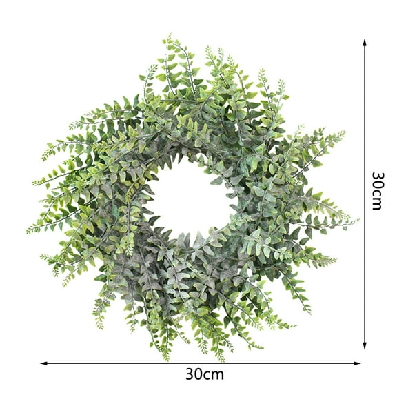 LYCAQL Artificial Wreath, Boxwood Wreath,Wreaths for Front Door, 11.8" Green Wreaths, Years Wall Window Door Weddind Home Farmhouse Decoration