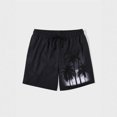 thumbnail image 6 of Stamzod Beach Shorts for Men Plam Print Summer Vacation Board Shorts Men's Casual Swimwear with Pocket Black S, 6 of 9