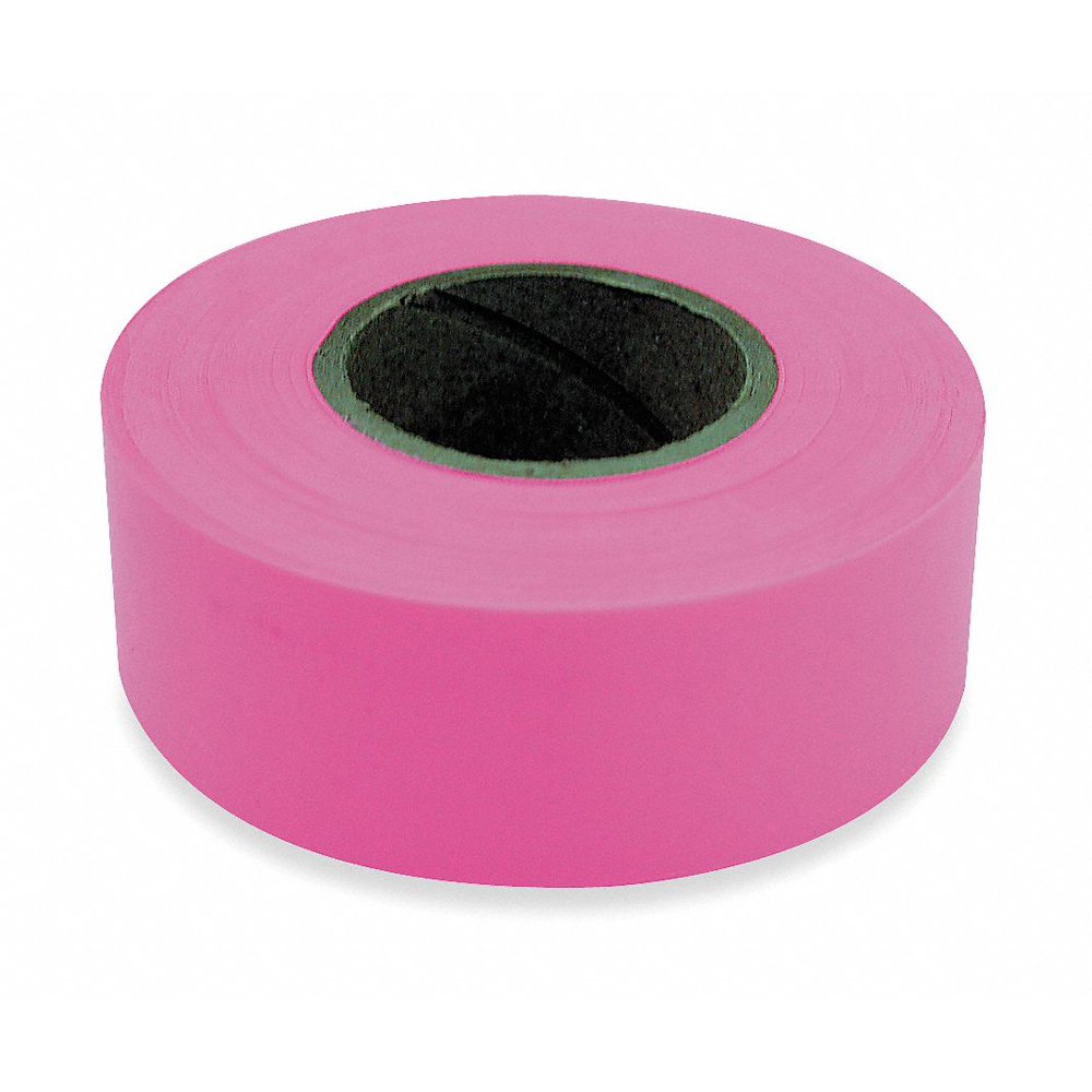 Flagging Tape, Fluorescent Pink, 13/16" x 150 ft.