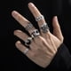 thumbnail image 2 of 1 Juego De Anillos De Calavera Punk De Plata Para Joker Accesorios De Joyería De Moda, 2 of 4