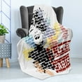 thumbnail image 4 of Paris Soft Flannel Fleece Throw Blanket, I Love Paris Typography and Woman on Street Wall Design Cool Artwork Print, Cozy Plush for Indoor and Outdoor Use, 50" x 60", Multicolor, by Ambesonne, 4 of 5