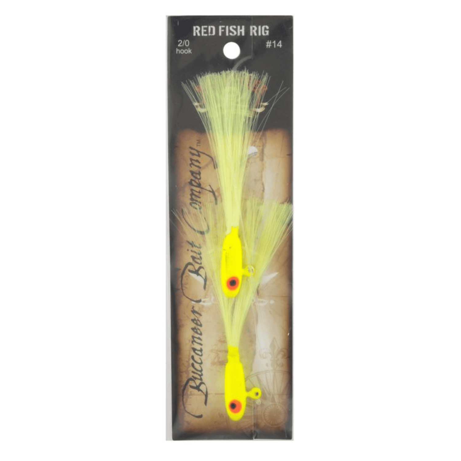 Buccaneer Red Fish Jig Fishing Rig 1/4 oz Chartreuse