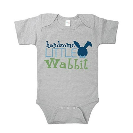 

7 ate 9 Apparel Boy s Handsome Rabbit Easter Onepiece Grey