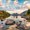 Sunrise In Jordan Pond In Acadia, variant on Elephant Stock Sunrise In Jordan Pond In Acadia Wall Art - Horizontal Multi Panel Canvas - Living Room Wall Decor - Nature Multi Panel - Blue And Orange Decor By Scott Stulberg - 23" x 14"