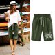 thumbnail image 2 of Pantalones Cortos de Verano para las Mujeres de Cintura Alta Estampado Elástico Cordón de Cintura, Casual Bolsillos Pantalones de Pijama, 2 of 3