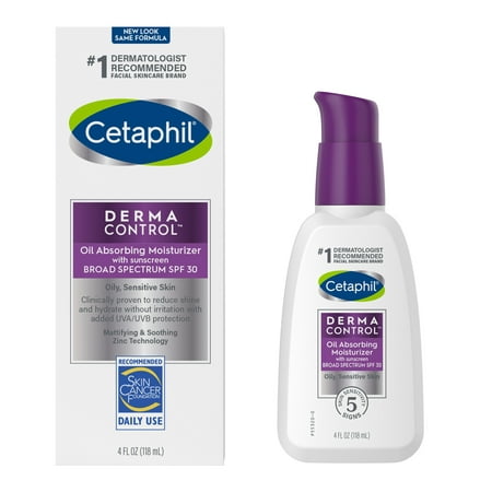 Cetaphil Pro Dermacontrol Oil Absorbing Face Moisturizer, For Oily Skin, 4 Fl Oz