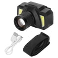 thumbnail image 1 of Linterna frontal COB recargable por USB con brillo intenso, enfoque telescópico y sensor de movimiento, 1 of 8