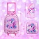 thumbnail image 5 of Mochila enrollable UFNDC con lentejuelas de unicornio con bolsa de almuerzo y bolsa para bolígrafos, 5 of 9