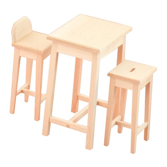 1:12 Sil de de Comedor en Miniatura Modelo Juguetes para de Simución Casa de de Juguete para Regalos de Cumpl un conjunto único Sunnimix Escritorio de casa de muñecas