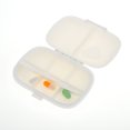 thumbnail image 2 of Unique Bargains 1 Pc 8 Grids Double Layer Pill Box for Travel White, 2 of 6