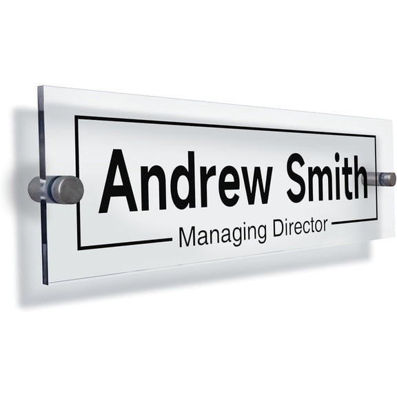 Acrylic Door Name Plate Personalized Office Name Plate Custom Door Sign with Logo Office Decor for Women Men Workspace Decorations
